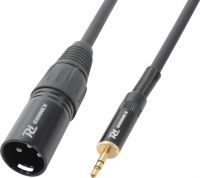 Kabel "god kvalitet" XLR-han til 3.5 Stereo Jack, sort 0.5m
