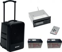 Omnitronic Set MOM-10BT4 Modular wireless PA system + CD Player with USB&SD + 2x Battery