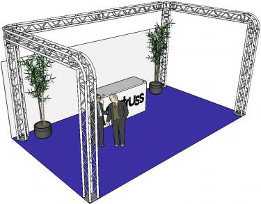 Alutruss Truss set QUADLOCK 6082R U-Figure 7x4x3.5m (WxDxH)