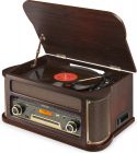 Memphis Vintage Record Player Dark Wood