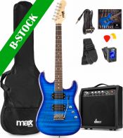 GigKit Electric Guitar Pack Quilted Style Dark Blue "B-STOCK"