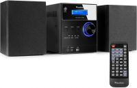 Stereoanlæg / Mini Hi-Fi anlæg med CD-afspiller, DAB+/FM Radio, Bluetooth og USB, 30 Watt / Sort