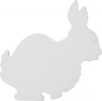 Europalms Silhouette Bunny, white, 56cm