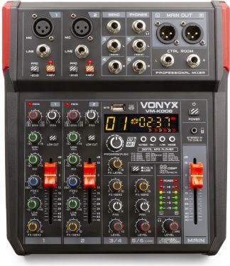 VM-KG06 Musikmikser 6-kanals BT/DSP/USB-optagelse