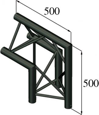 Alutruss TRILOCK S-PAC 24 2-Way Corner 90°/\\ black