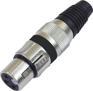 Omnitronic XLR socket 3pin bk 10x