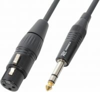 Kabel "god kvalitet" XLR-hun til 6.3 Stereo Jack, sort 1.5m