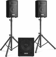 Vonyx VX1015BT 2.1 Komplet Lydsystem med 15" Subwoofer og 2 stk. 10" Højttalere / Bluetooth / 1000W