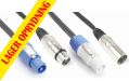 CX06-15 Lys Kombi Kabel Strømkontakt B - XLR M / Strømkontakt A - XLR F 15m